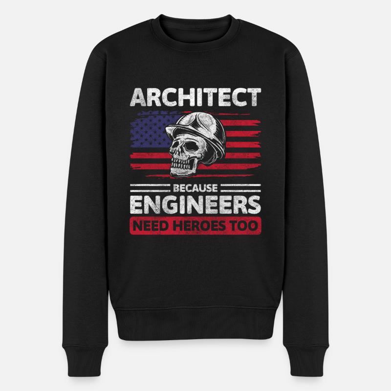 Architekt Baumeister - Männer Premium Bio Pullover - Schwarz