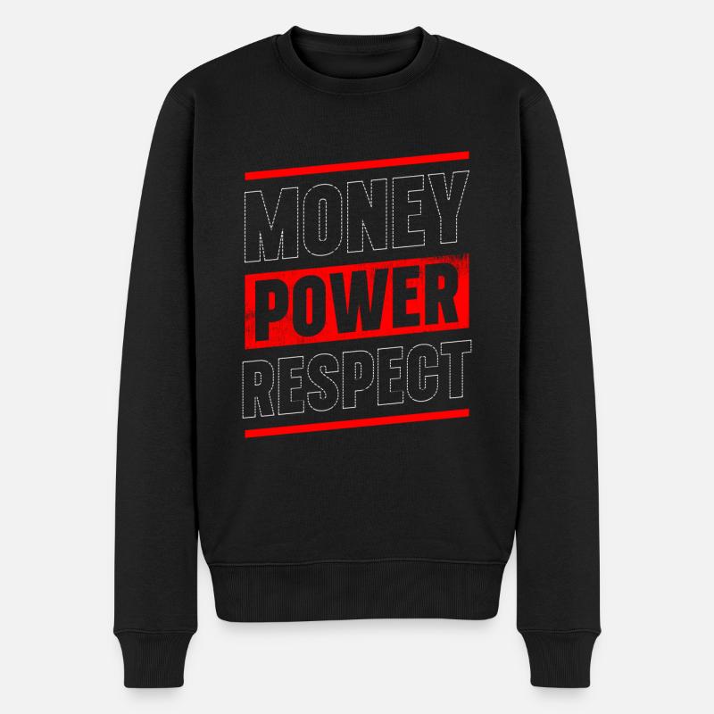 Reich Wohlstand Geschäft - Männer Premium Bio Pullover - Schwarz