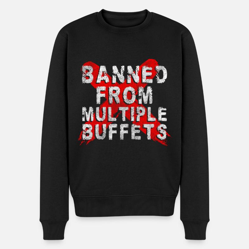 Buffet Hunger Hotel Vielesser - Männer Premium Bio Pullover - Schwarz
