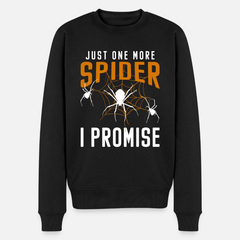 Spinnennetz Halloween Biss - Männer Premium Bio Pullover - Schwarz