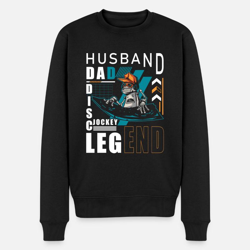 Musik Techno Feiern Bass - Männer Premium Bio Pullover - Schwarz