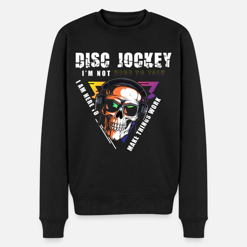 DJ Techno Party - Pull Premium bio Homme - noir