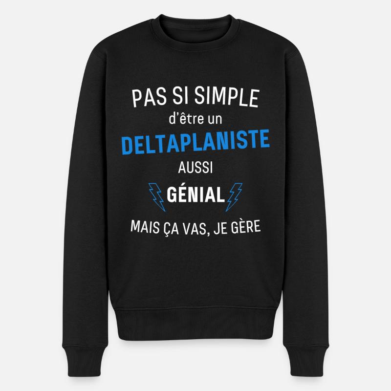 Deltaplaniste Génial - Pull Premium bio Homme - noir