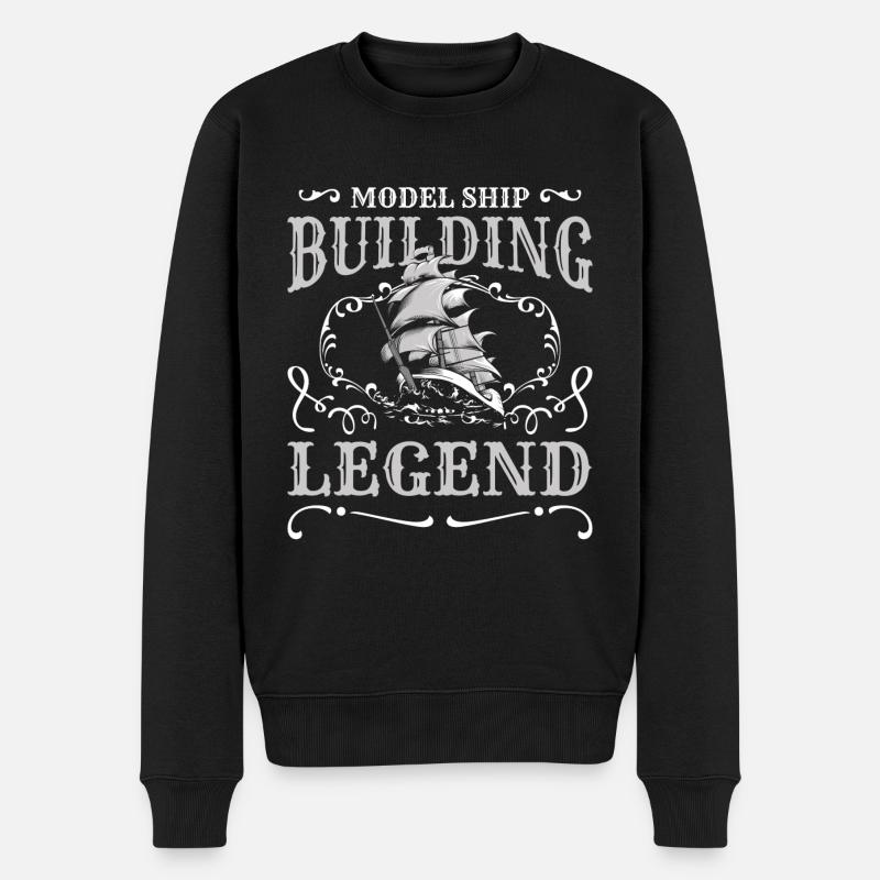 Maquette de bateau miniature télécommandée - Pull Premium bio Homme - noir