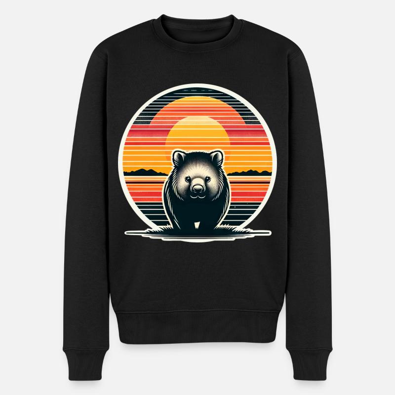 Wombat - Männer Premium Bio Pullover - Schwarz