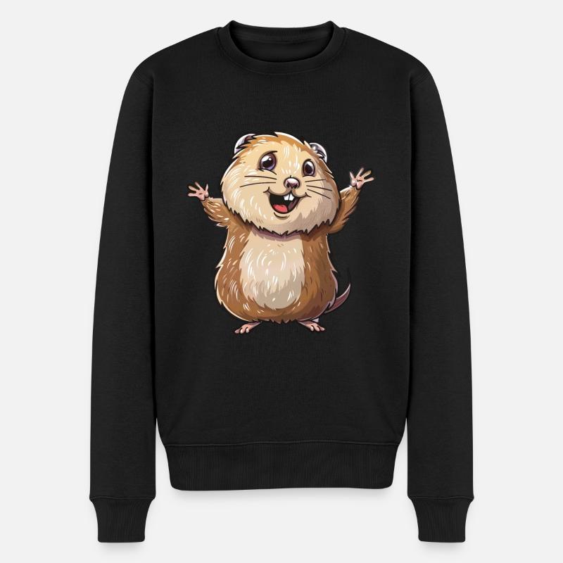 Le lemming joyeux vous invite - Pull Premium bio Homme - noir