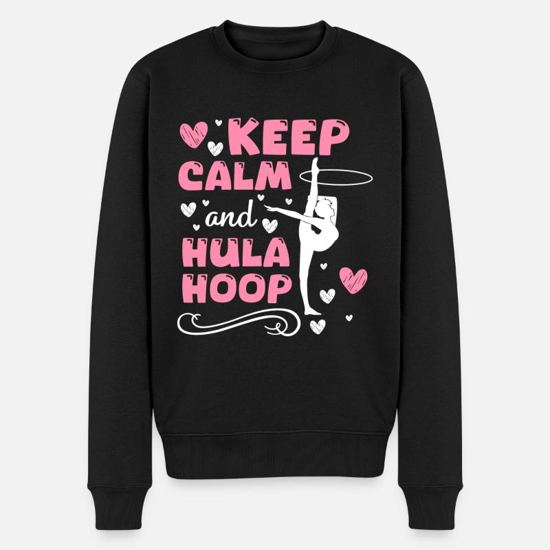 Hulahoop Workout Motivation - Men's Premium Organic Jumper - black