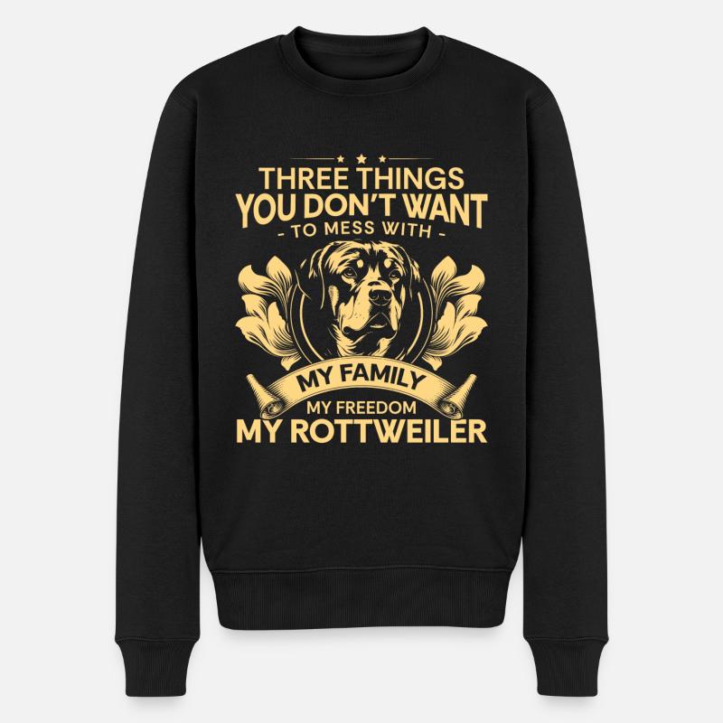 Kampfhund Frauchen Diensthund - Männer Premium Bio Pullover - Schwarz