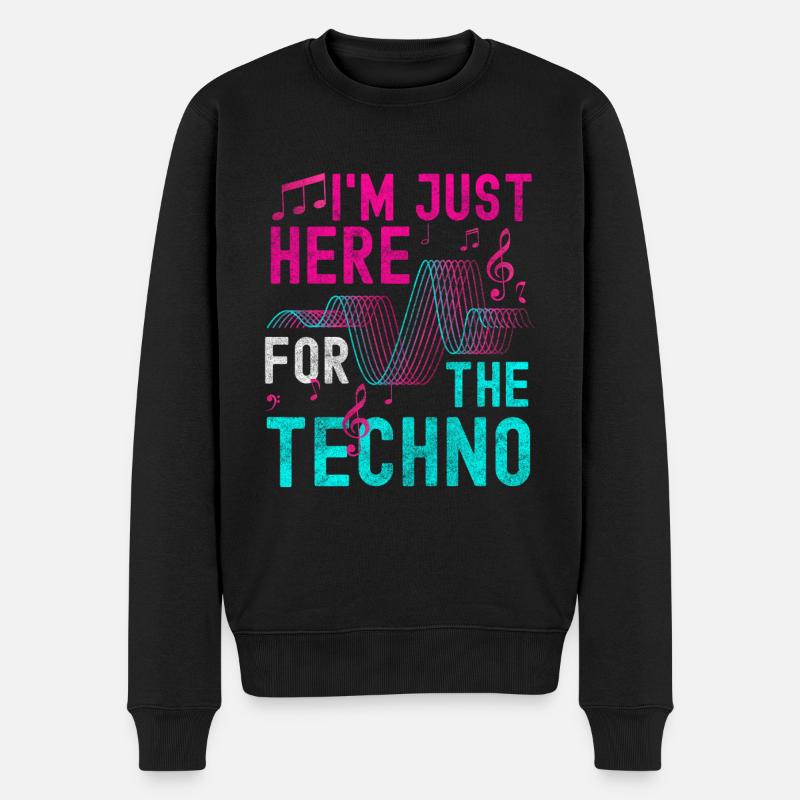 Techno Electro Dancing Jumpstyle - Pull Premium bio Homme - noir