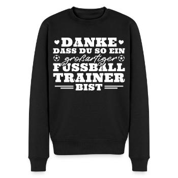 Fußballtrainer Danke Abschied - Männer Premium Bio Pullover - Schwarz - Vorne - Nico (187cm)