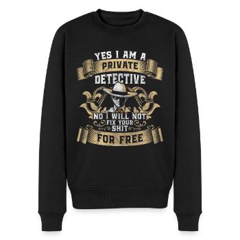 Schnüffler Hinweis Fährte Polizei - Männer Premium Bio Pullover - Schwarz - Vorne - Nico (187cm)