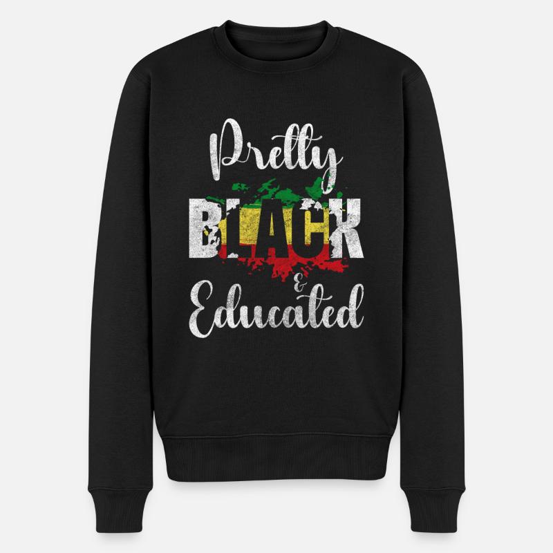 Afrique Serengeti Conservation Éléphant - Pull Premium bio Homme - noir