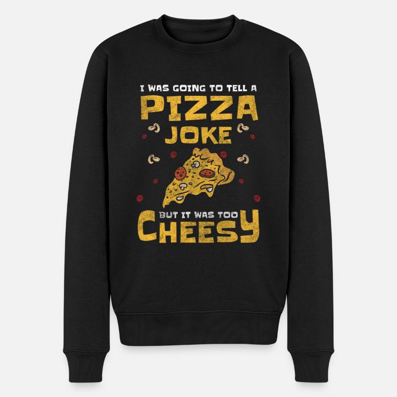 Fast Food Essen Pizzabäcker - Männer Premium Bio Pullover - Schwarz