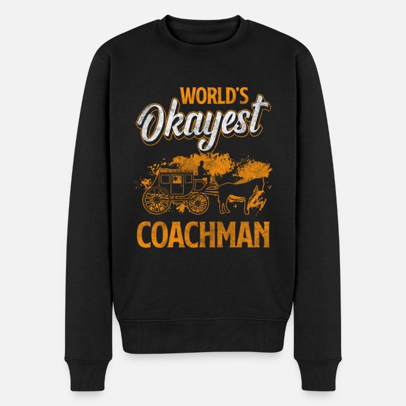 Fuhrmann Ziel Kutschieren - Männer Premium Bio Pullover - Schwarz
