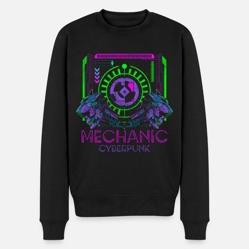 Cyborg Style Technologie Futuriste - Pull Premium bio Homme - noir