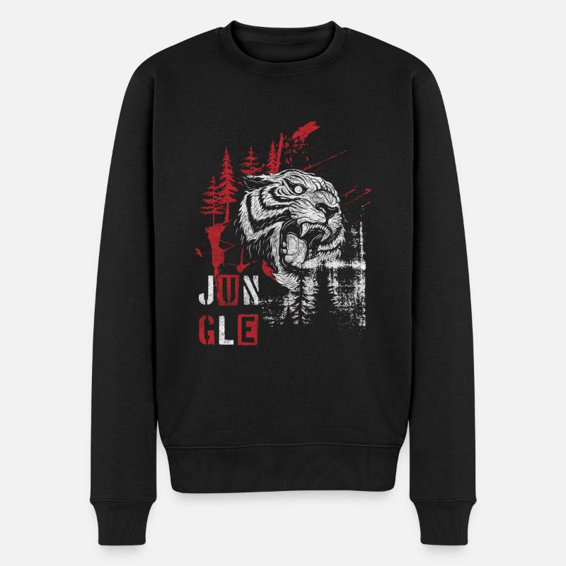 Style Moderne Rouge Polka - Pull Premium bio Homme - noir