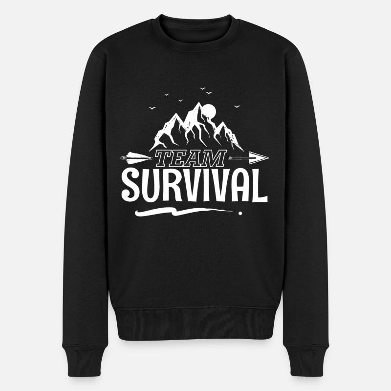 Survie en équipe - Pull Premium bio Homme - noir