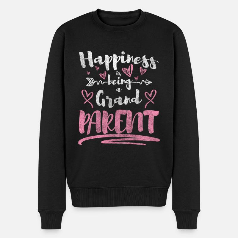 Oma Nachwuchs Liebe Großmutter - Männer Premium Bio Pullover - Schwarz