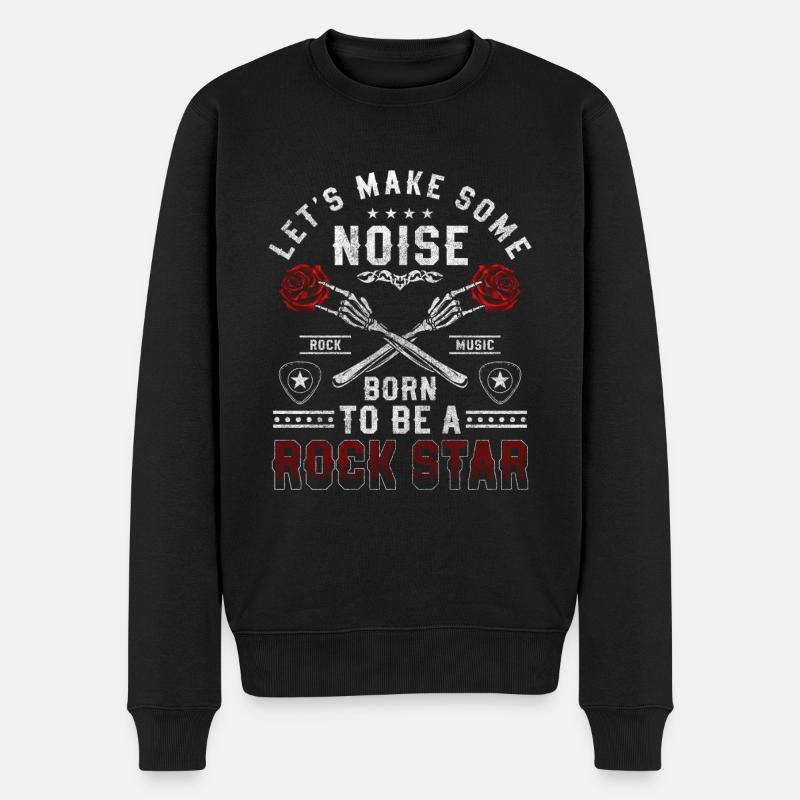 Chanteur de musique rock - Pull Premium bio Homme - noir