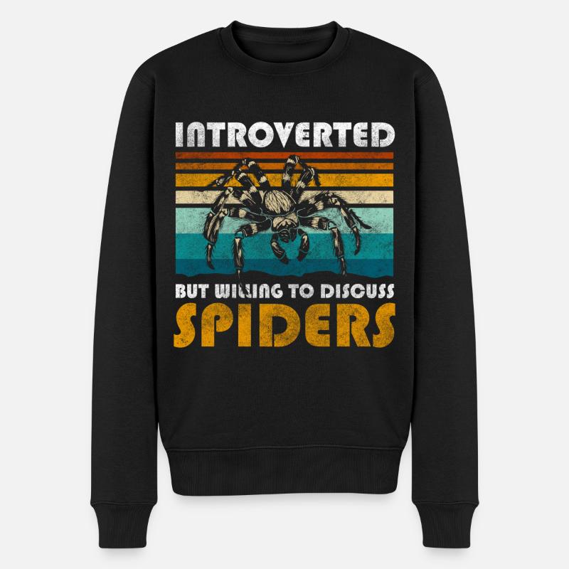 insecte mordant une araignée - Pull Premium bio Homme - noir