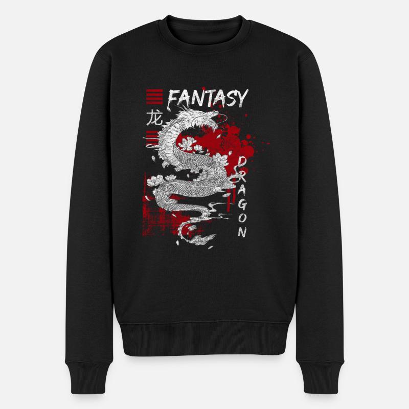 Tradition du Dragon Chine - Pull Premium bio Homme - noir