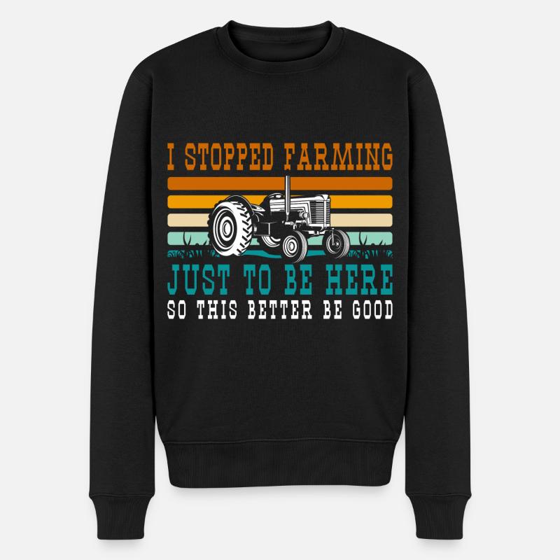 Fermier Fermier Vache - Pull Premium bio Homme - noir