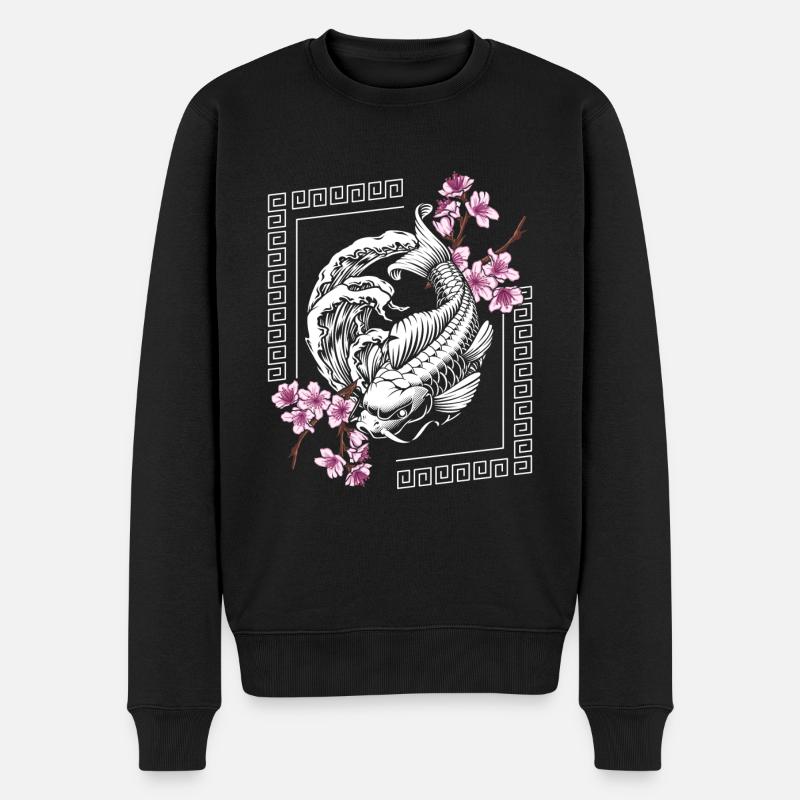 Orient Samurai Sagen Zeitreise - Männer Premium Bio Pullover - Schwarz