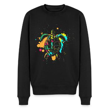 Meer Wasser Niedlich - Männer Premium Bio Pullover - Schwarz - Vorne - Nico (187cm)