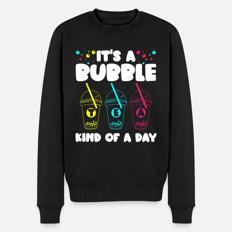 Kawaii Getränk - Männer Premium Bio Pullover - Schwarz