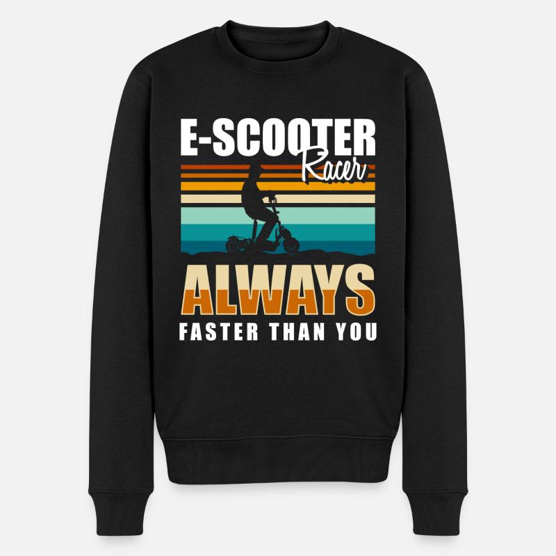 E-Roller Alternative Strom Stadtverkehr - Männer Premium Bio Pullover - Schwarz