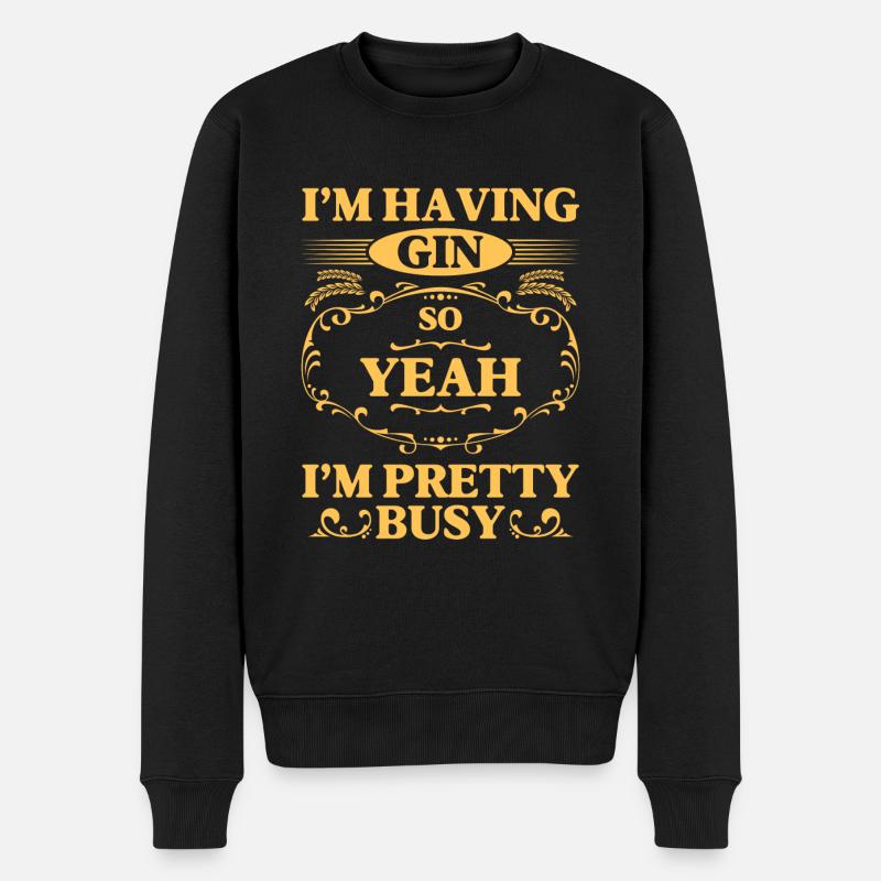 Gin Party Boisson Anniversaire - Pull Premium bio Homme - noir