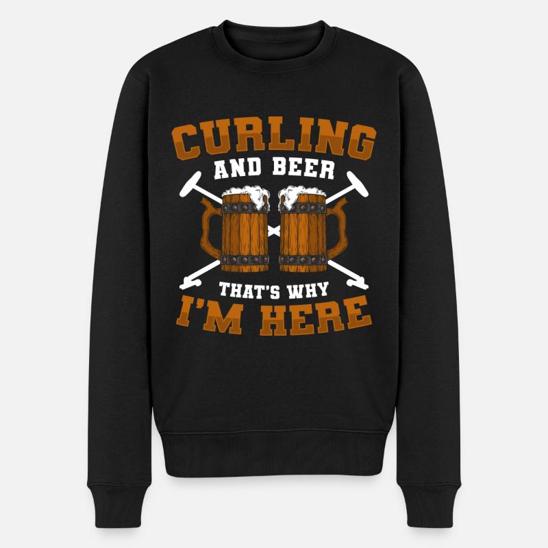 Équipe de curling sur glace - Pull Premium bio Homme - noir