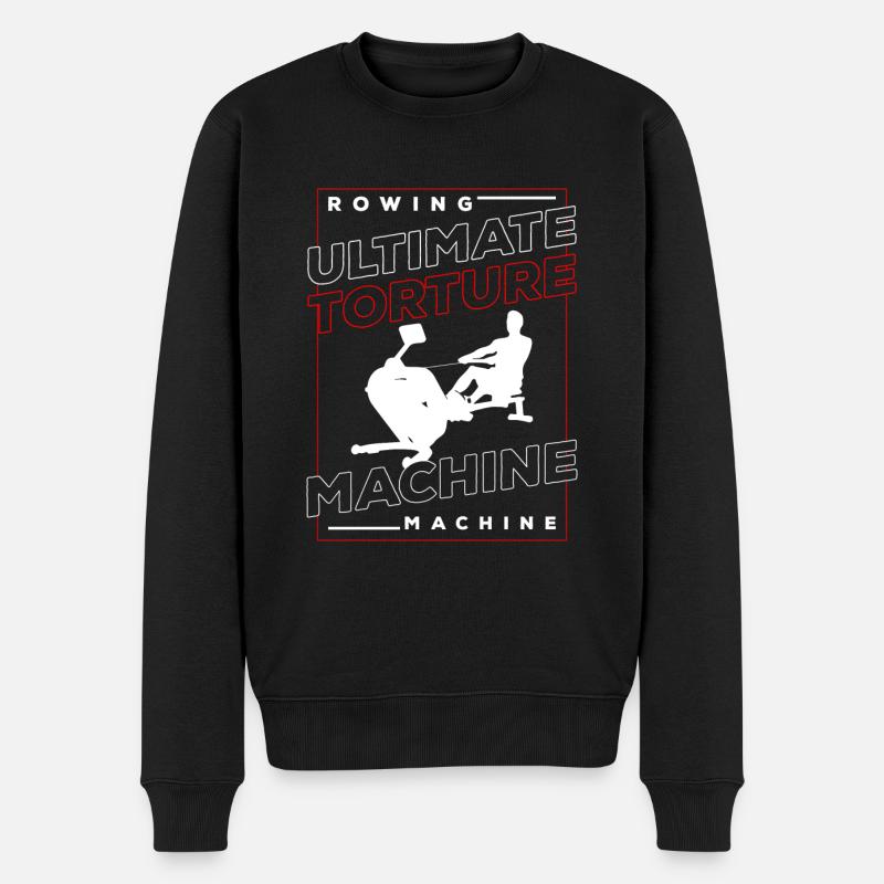 Rudern Ruder - Männer Premium Bio Pullover - Schwarz