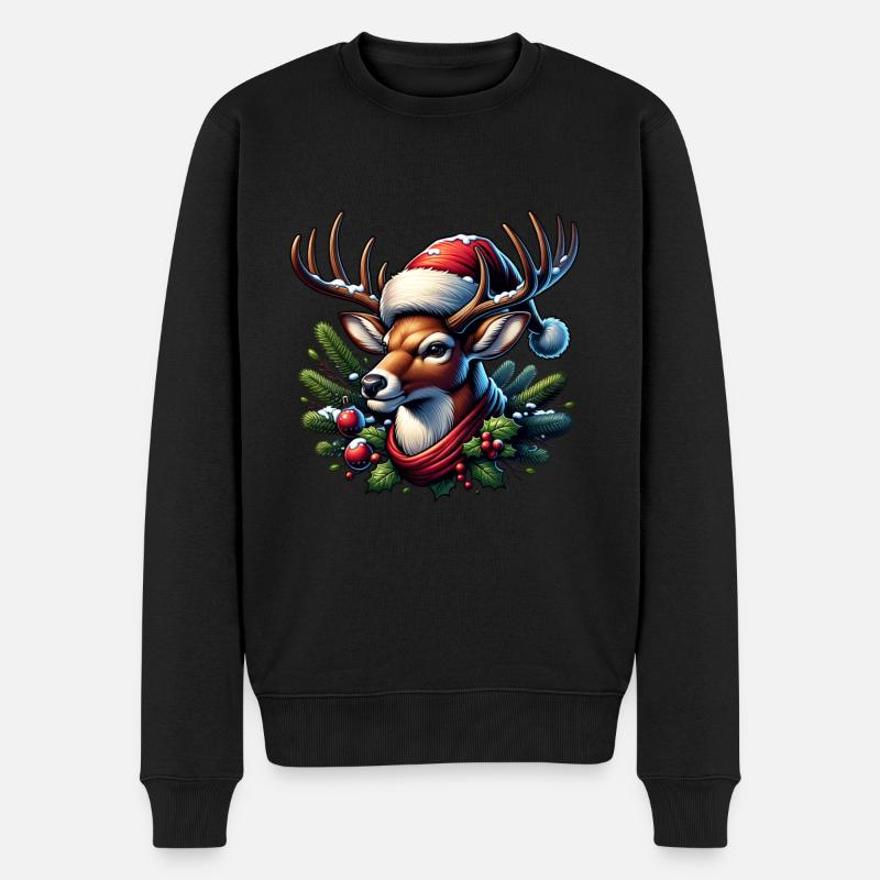 Noël des rennes - Pull Premium bio Homme - noir