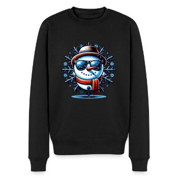 Bonhomme de neige - Pull Premium bio Homme - noir - Devant - Nico (187cm)