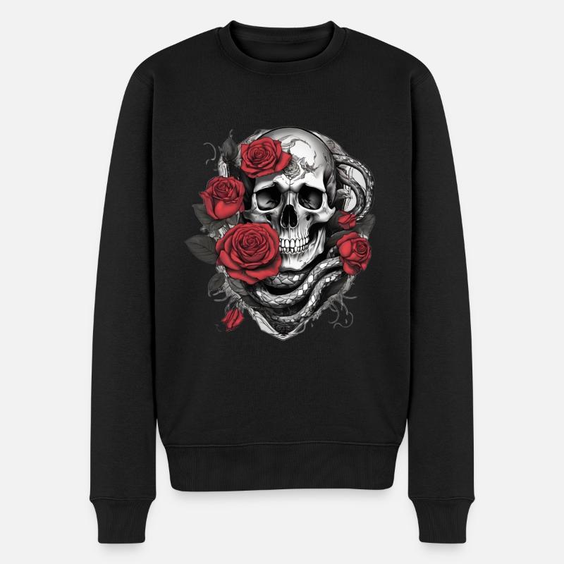 Crâne Crâne Rocker Horreur - Pull Premium bio Homme - noir
