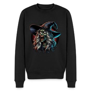 Hexe Halloween Hexe Grusel - Männer Premium Bio Pullover - Schwarz - Vorne - Nico (187cm)
