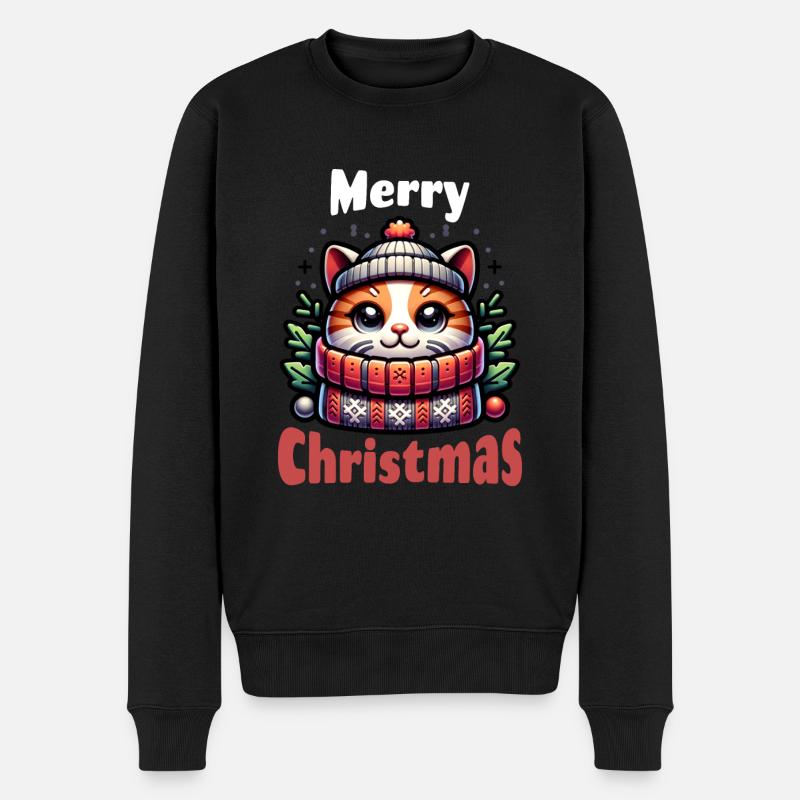 Chat Joyeux Noël - Pull Premium bio Homme - noir