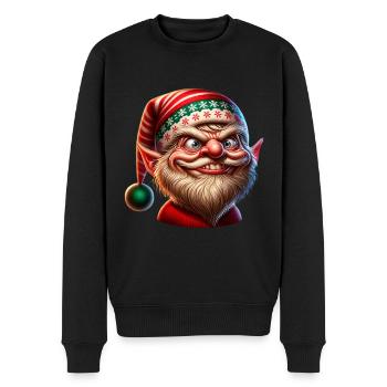 Elfe laid Père Noël Noël laid - Pull Premium bio Homme - noir - Devant - Nico (187cm)