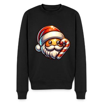 Santa Claus Sweet Christmassy - Men's Premium Organic Jumper - black - Front - Nico (187cm)