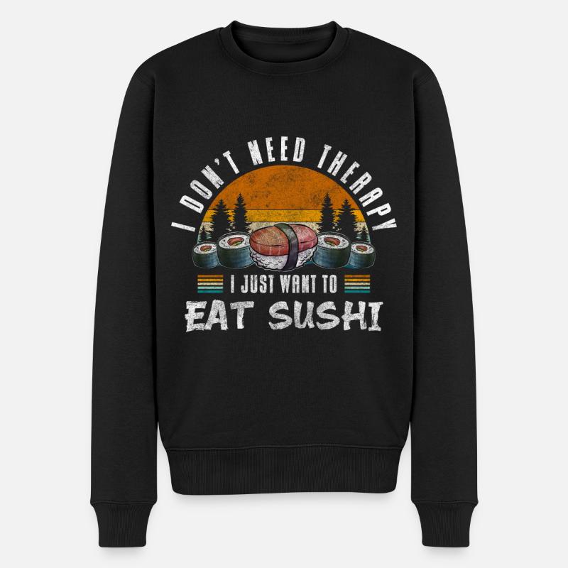 Sushi Bar Baguettes Maki - Pull Premium bio Homme - noir