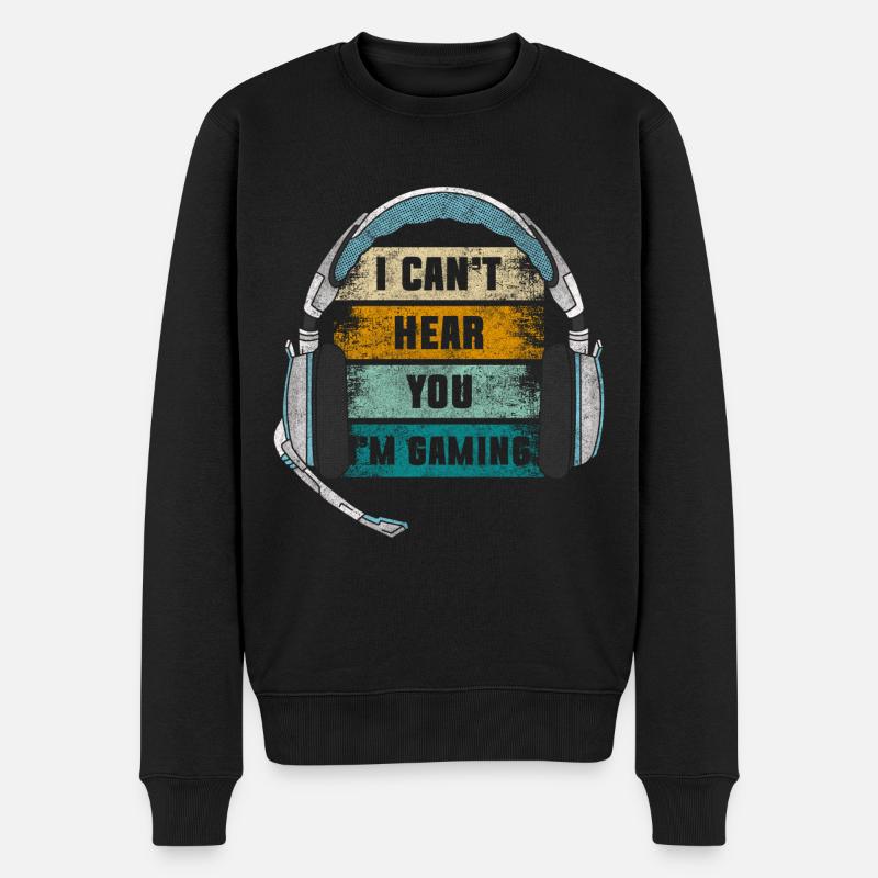 Gaming Streaming - Männer Premium Bio Pullover - Schwarz