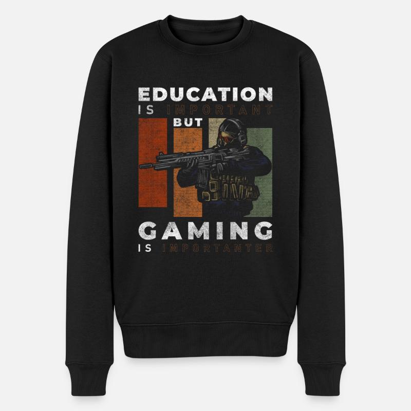 Gamer PC Masterrace Grafik Controller - Männer Premium Bio Pullover - Schwarz