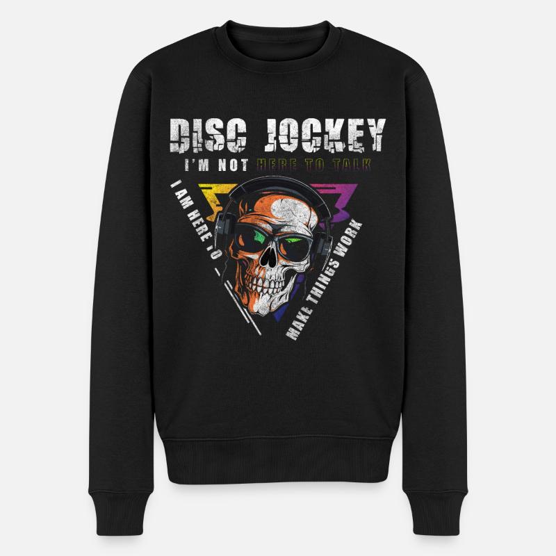 Ambiance disco disc jockey - Pull Premium bio Homme - noir