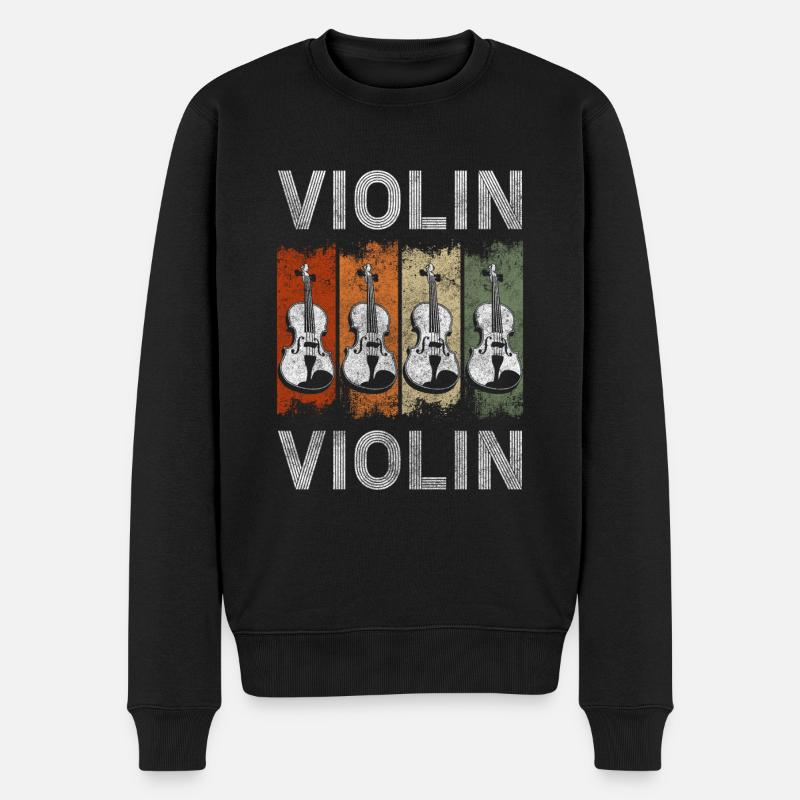 Musiker Sinfonie - Männer Premium Bio Pullover - Schwarz
