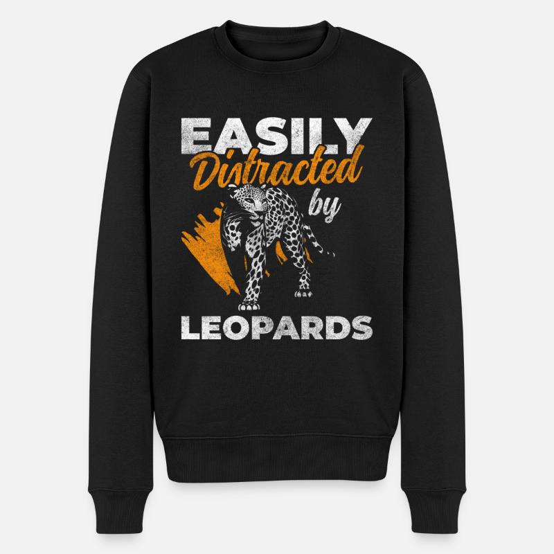 Léopard Animal Sauvage - Pull Premium bio Homme - noir