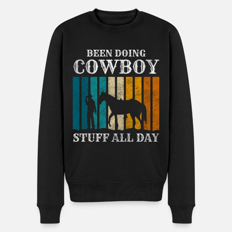 Cowboy Courage Bandit Déguisement - Pull Premium bio Homme - noir