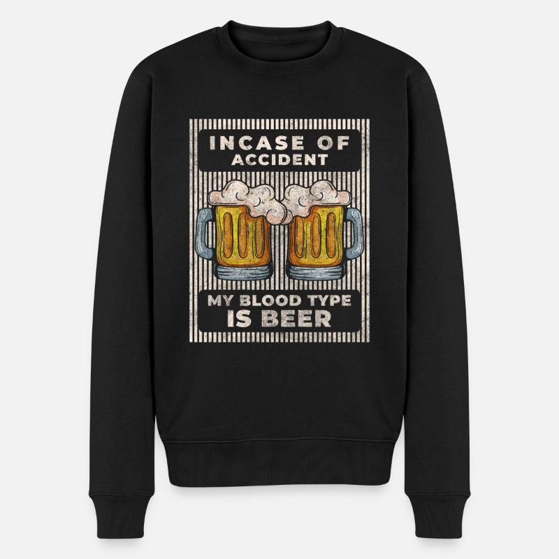 Barhopping Alkohol Bier Event - Männer Premium Bio Pullover - Schwarz