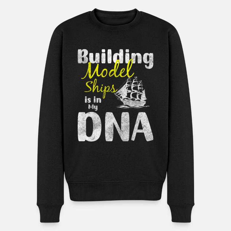 Model RC Ship Skipper - Men's Premium Organic Jumper - black