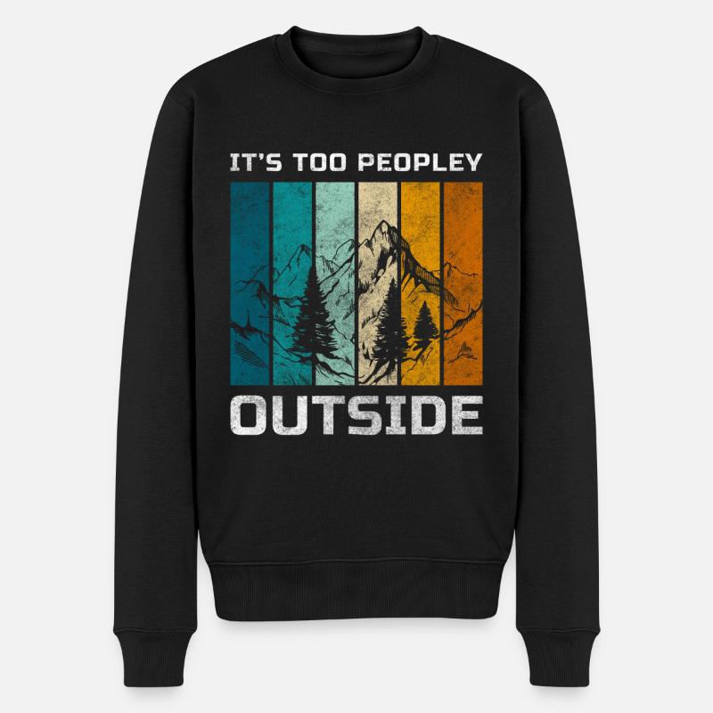 Antisozial Schüchtern Humor Zurückgezogen - Männer Premium Bio Pullover - Schwarz